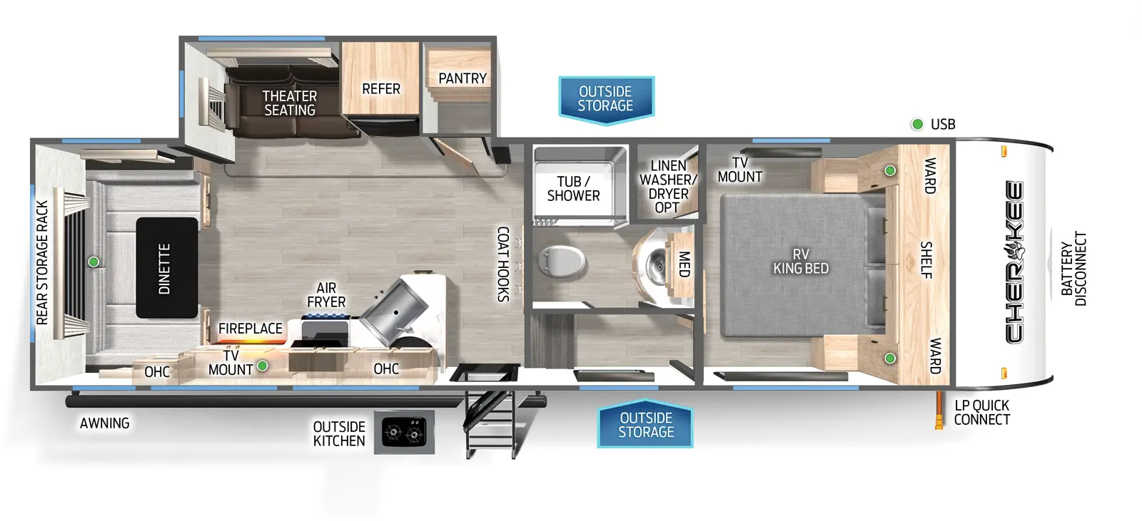 Cherokee Black Label 265SBBL Floorplan